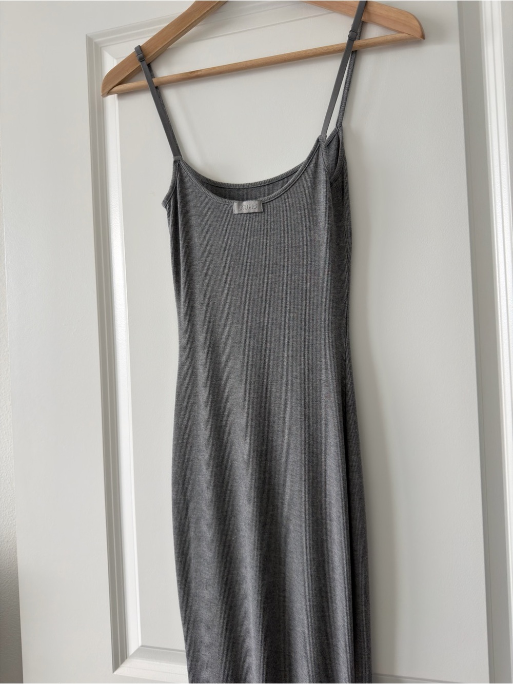 SKIMS Charcoal Grey Spaghetti Strap Maxi Dress